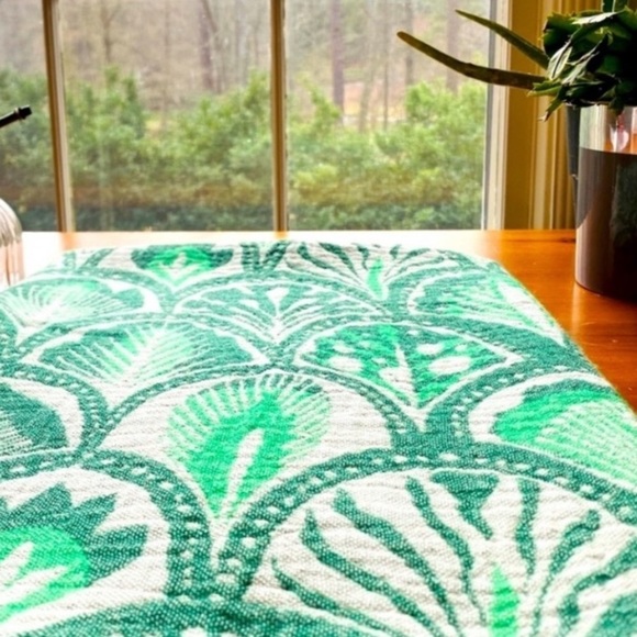 Succulents Reversible Textile Boho Decor Organic Cotton Weave Blanket Wrap - Picture 13 of 14